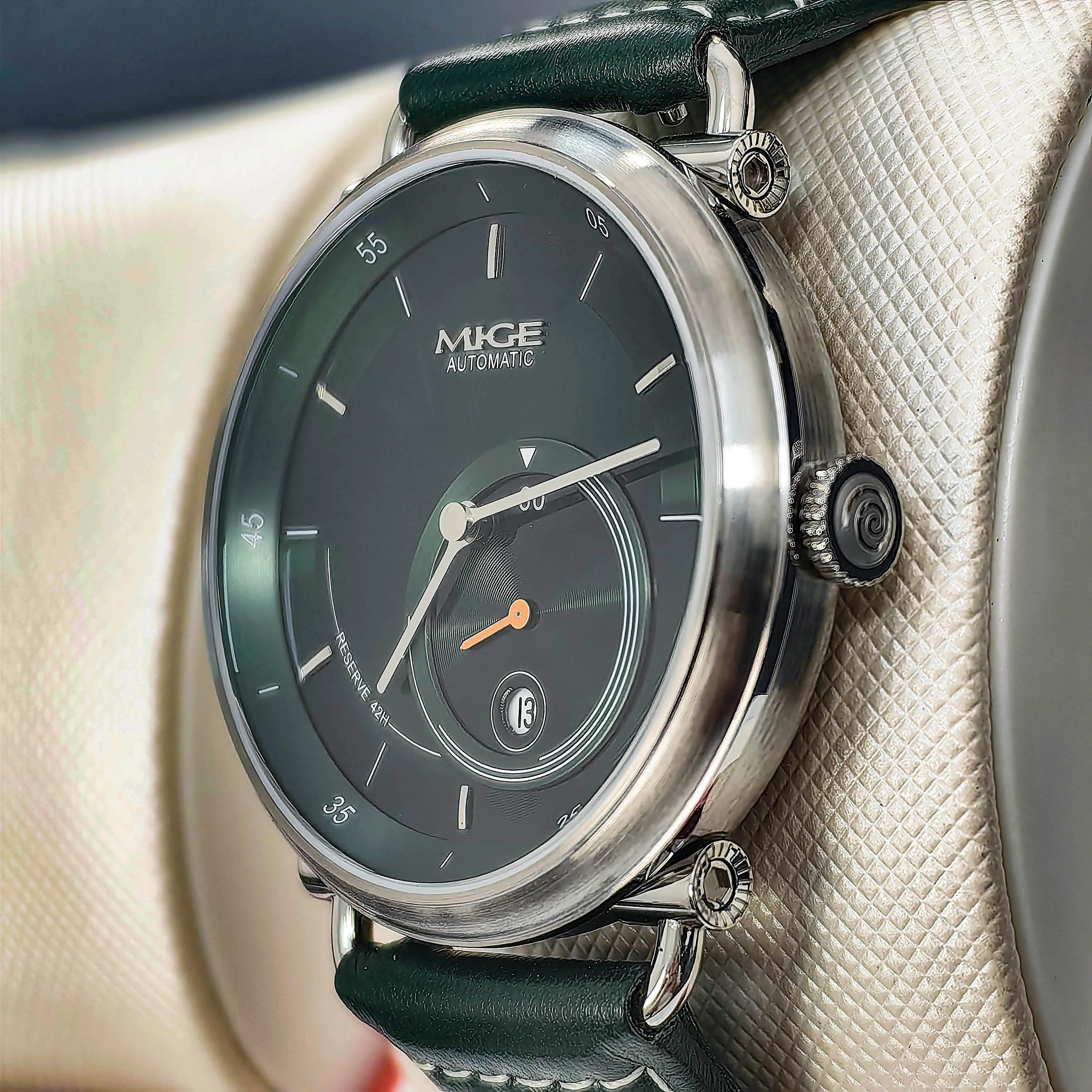 MIGE Orologi di marca di lusso da uomo Orologio da uomo automatico a carica automatica Orologio da polso meccanico da uomo impermeabile in acciaio inossidabile