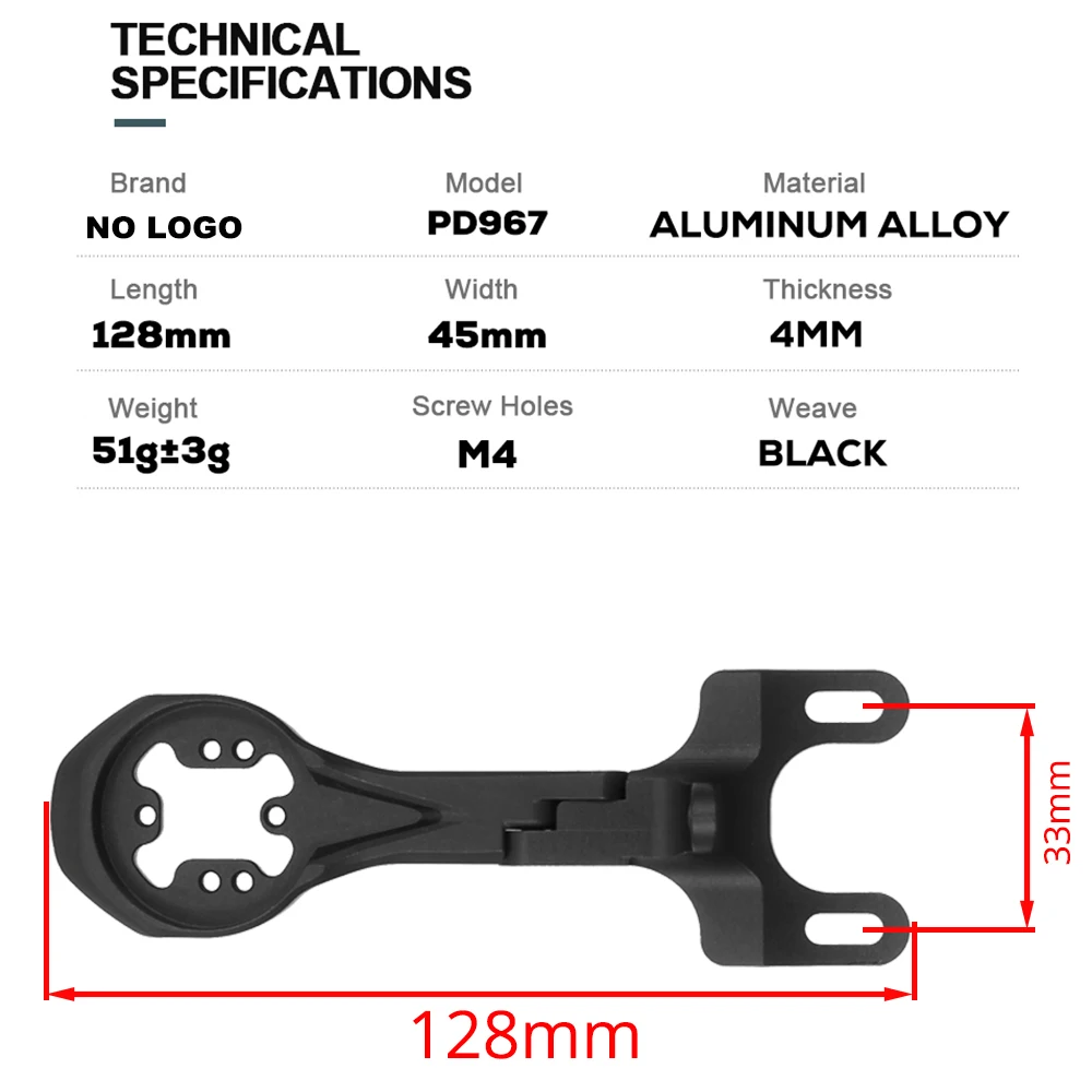 Aluminum Alloy Computer Mount for RPANTAHI T3/T4 Cockpits Compatible with GoPro Garmin Bryton Wahoo Cycling Computer Accessories