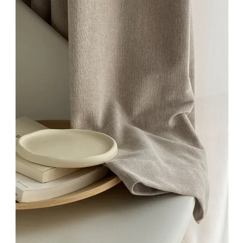 

Custom Size Fashion Luxury European Curtains for Living Dining Room Bedroom Cotton and Linen Imitation Chenille Blackout