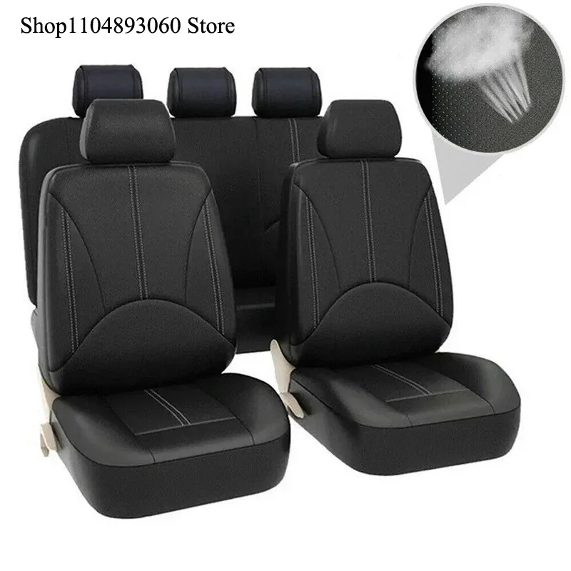 

Car Seat Cover Breathable PU Leather Full Surrounded Seat Protector Universal Vehicle Seat Cushion Suitable For Most Cars