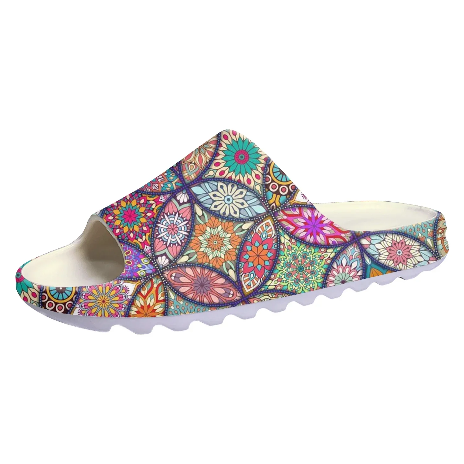Bohemia Mandala Geometric Soft Sole Sllipers Home Clogs Custom Water Shoes Mens Womens Teenager Stepping on Shit Beach Sandals