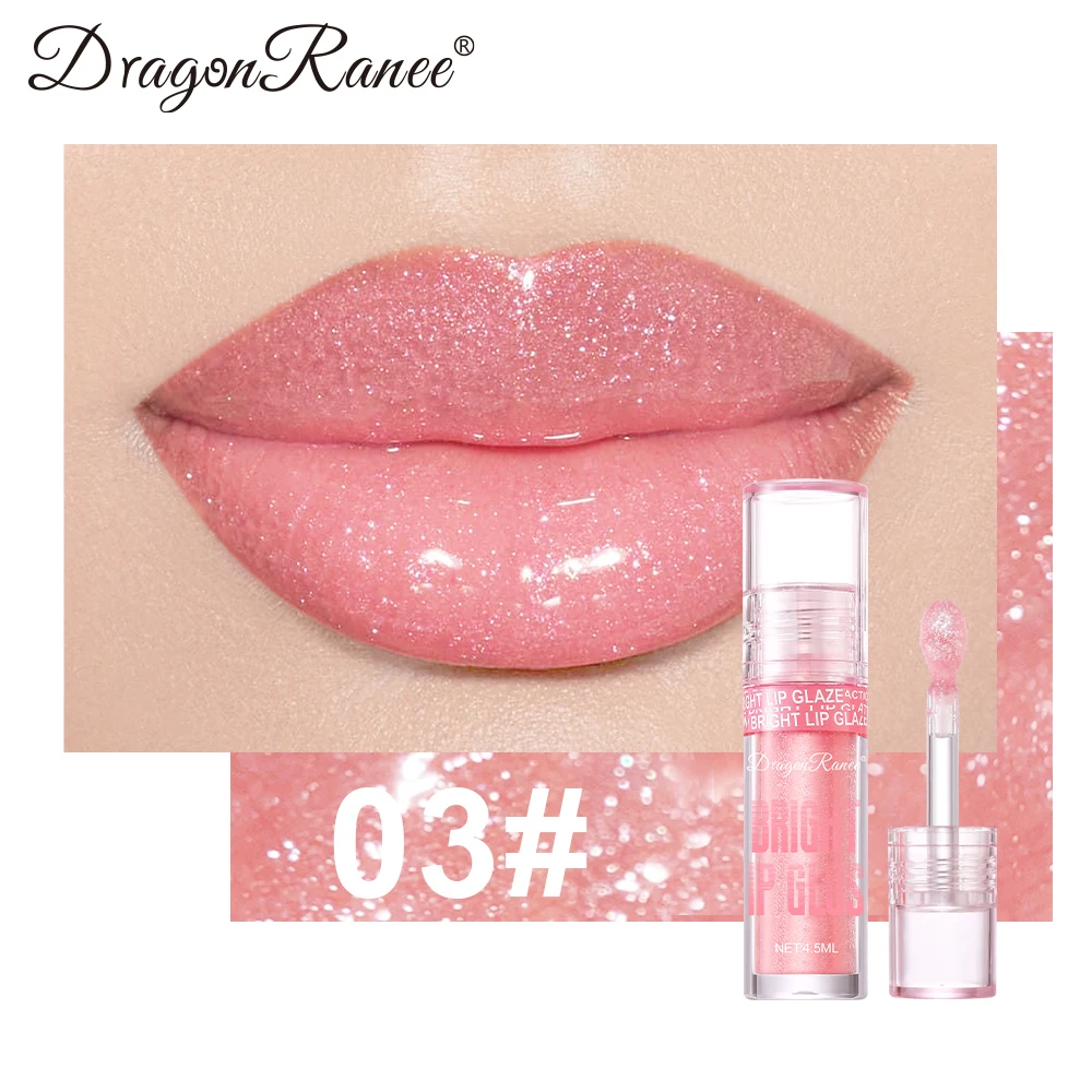 保湿、唇のしわを軽減、唇をふっくらさせるリップスティック、パールリップグロス、セクシーな水光ミラーリップグレイズ、大きなブラシ付き