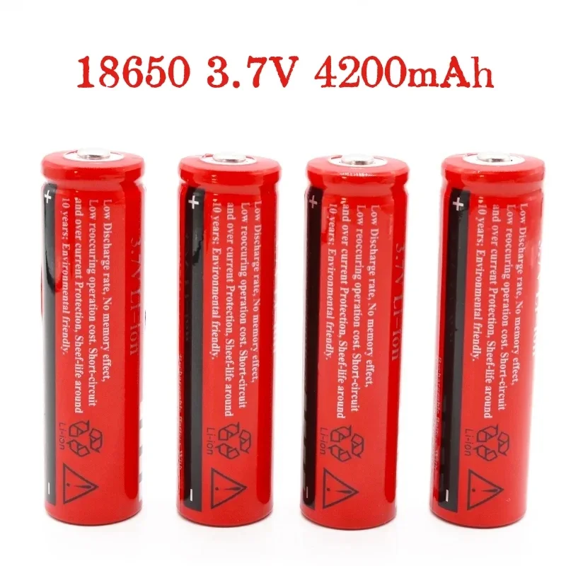 

Rechargeable Lithium Battery for Power Bank Torch, Li-ion Battery, 18650, 3.7 V, 4200mAh