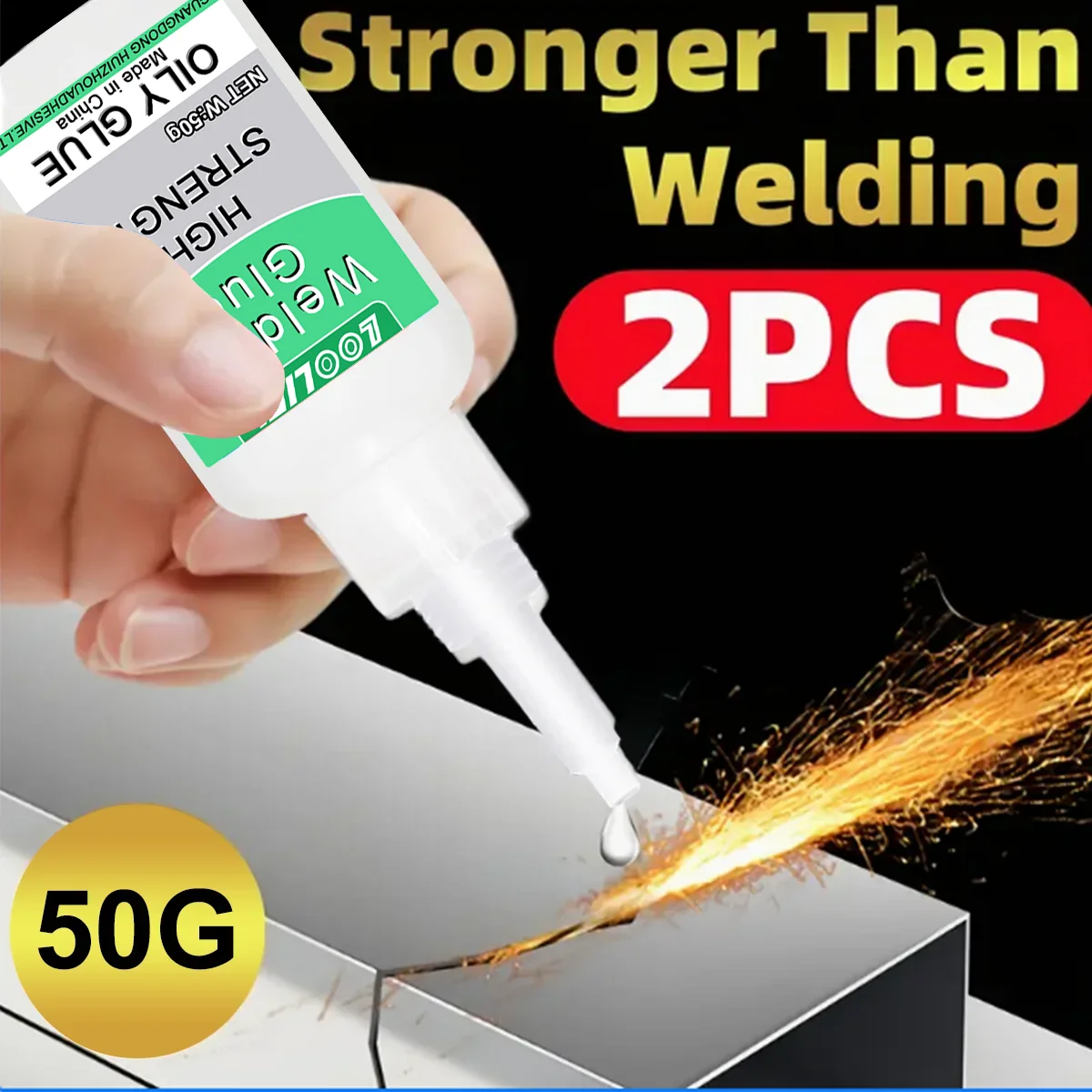 Loolifl 50g Hochfester Schweißkleber, ein universeller Superkleber, geeignet für Harz, Keramik, Metall und Glas, starker Sofortkleber