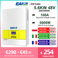 EASUN POWER 5600W 6200W Hybrid Solar Inverter 48V 220V Pure Sine Wave Parallel MPPT 100A Charger Inverter PV input 500V With WiF