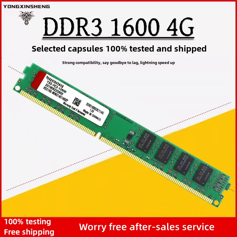 DIMM DDR3 1333 1600Mhz 4GB PC3-10600 12800 ذاكرة الوصول العشوائي المكتبي بدون ECC