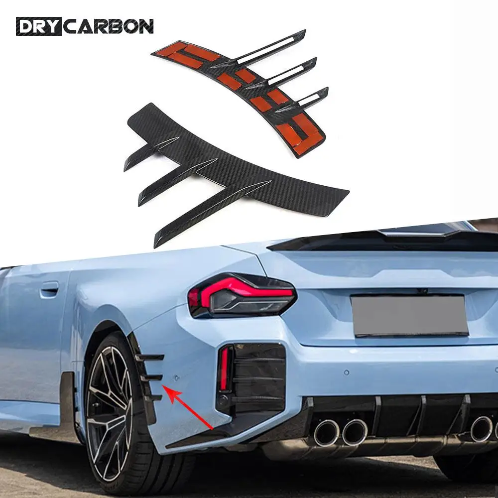 

DRY CARBON For BMW 2 Series M2 G87 2023+ M Style Rear Bumper Air Vent Trim Spoiler Canards Splitters Body Kits Car Accessories