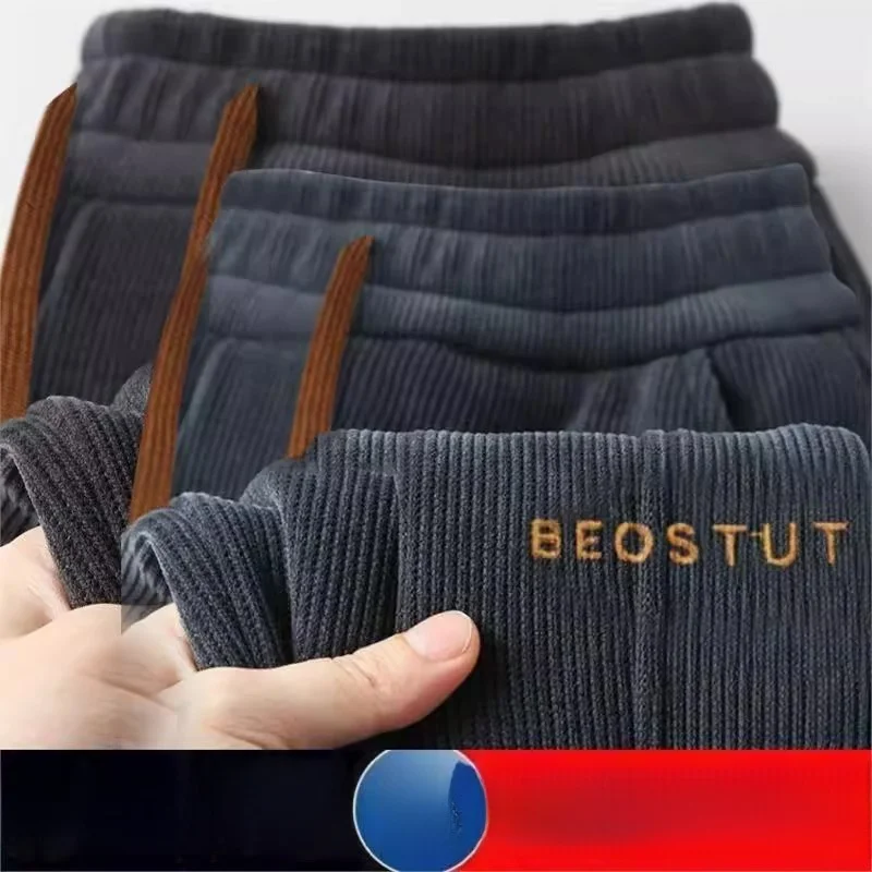 

Мужские вельветовые брюки Spor Fce на подкладке, свободный крой на осень и зиму, прочные и удобные в ношении повседневные брюки с прямыми штанинами