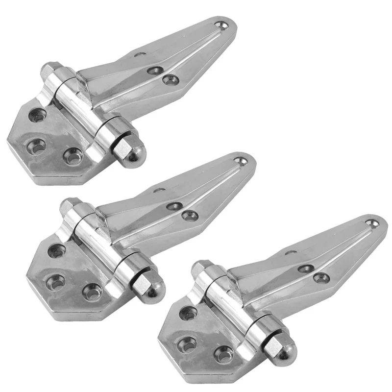 

3X Brushed Satin Nickel Cooler Freezer 90 Degree Door Hinges Silver Tone