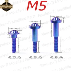 FLAWLESSTI Gr5 Titanium Brake Cluth Lever Bolt Kit M5 M6 For Honda Vario150 Pcx150 Click 125i 150i