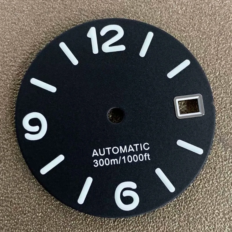 

Customized Watch Retro Dial Accessories Modified 28.5mm Black Matte Assembly Japanese NH35/NH36/4R/7S Movement