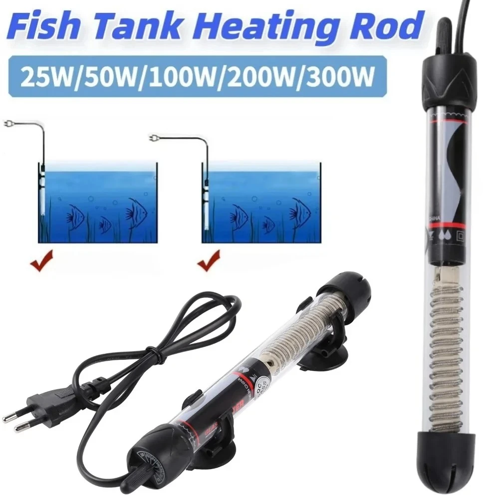 Adjustable Aquarium Heater 25W-300W Auto Constant Temperature Fish Tank Heating Rod Submersible Thermostat for Aquarium Tank image 3