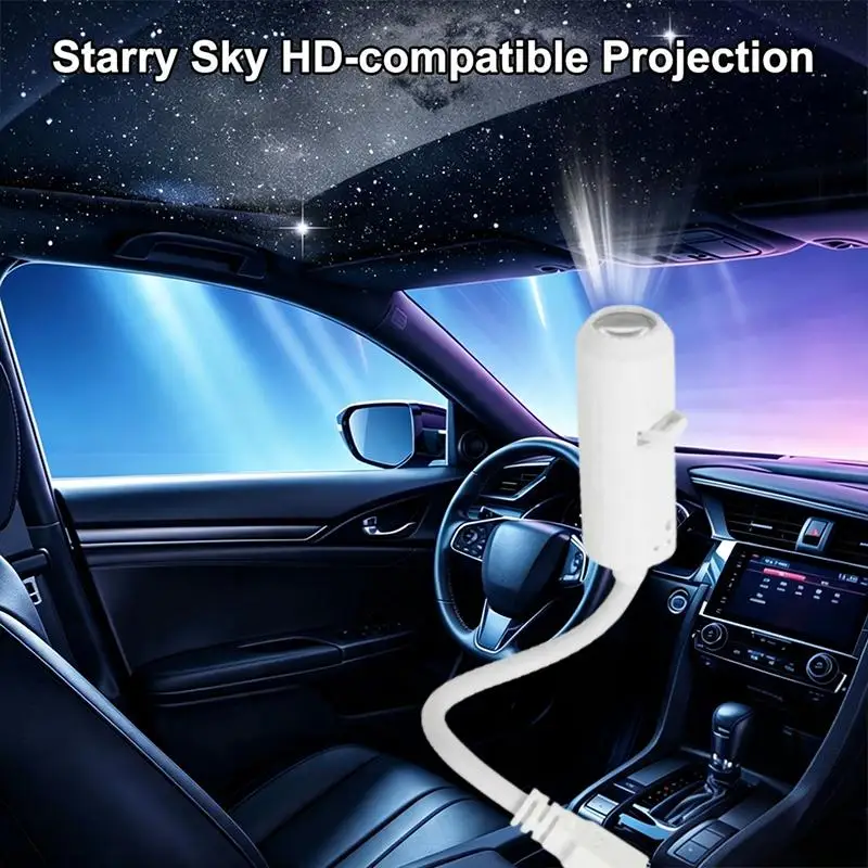 USB Galaxy Projector Night Light 360° Rotate LED Starry Sky Ambient Lamp For Party Home Decoration