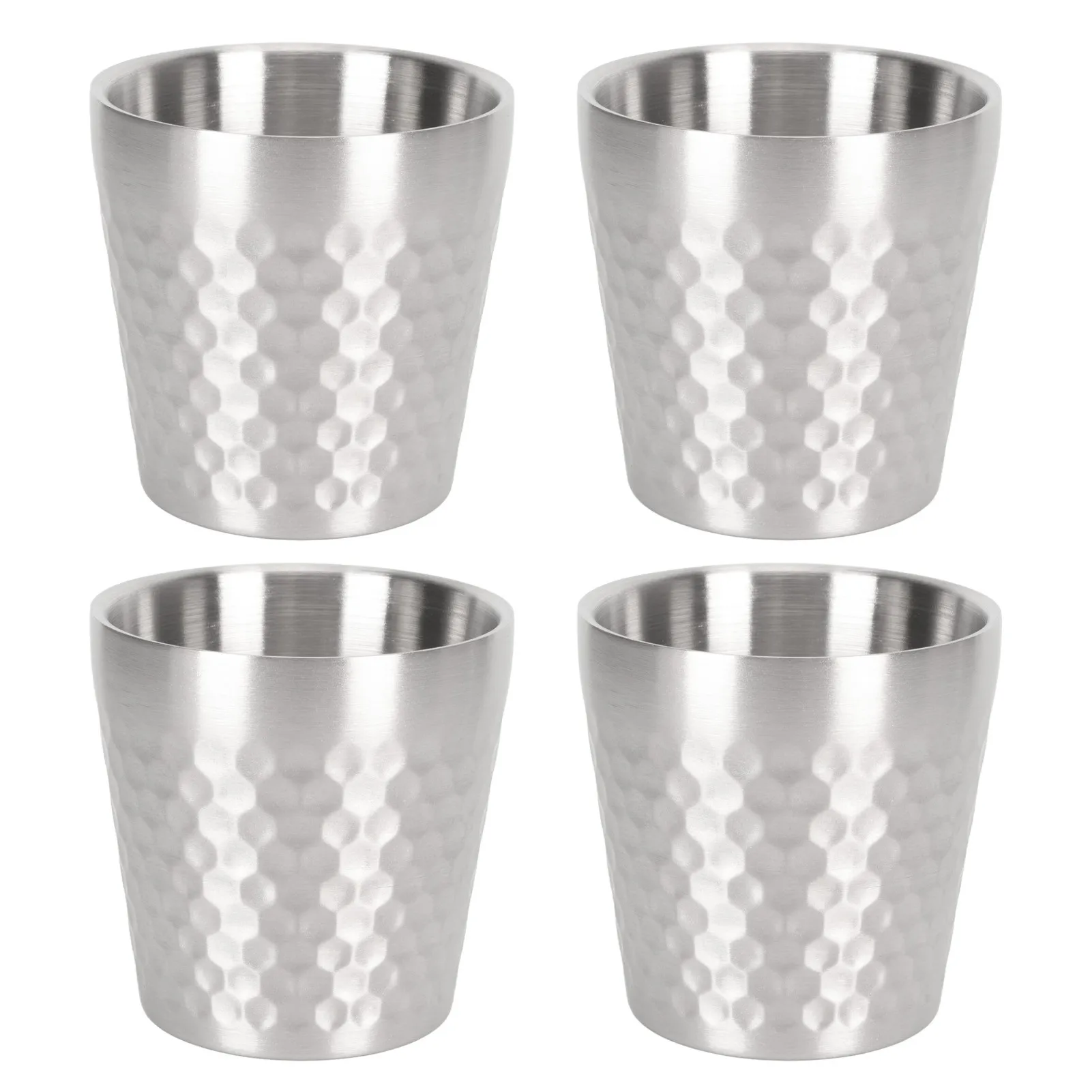 

4pcs 304 Stainless Steel Cup Double Layer Insulated Thickened Cup Hot Cold Drinking Cup for Office Camping