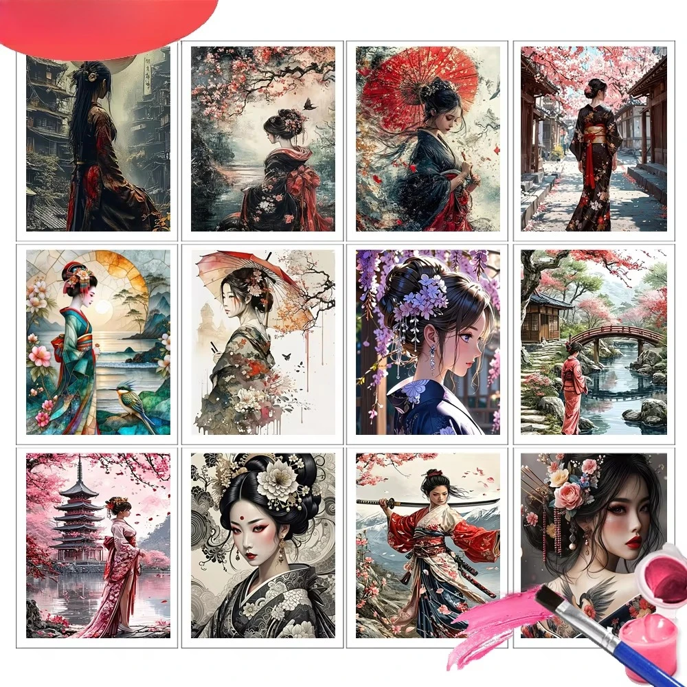 Japanese Lifestyle Movie - Schilderen op nummer kits Vrouw portret