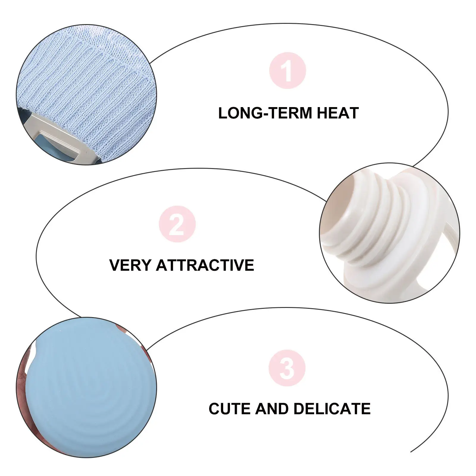 Silicone Hot Water Bag Winter Hand Warmer Leakproof Heat Retention Body Hot Compress Portable Reusable