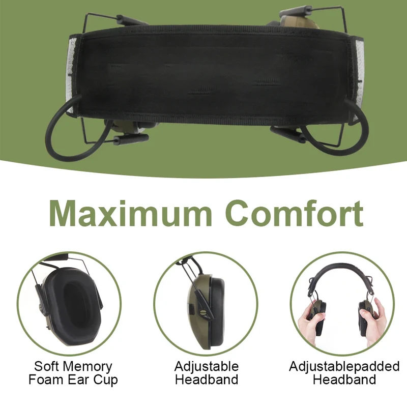 جديد التكتيكية الإلكترونية اطلاق النار سماعات الأذن المضادة للضوضاء تضخيم الصوت حماية السمع سماعة طوي رائجة البيع
