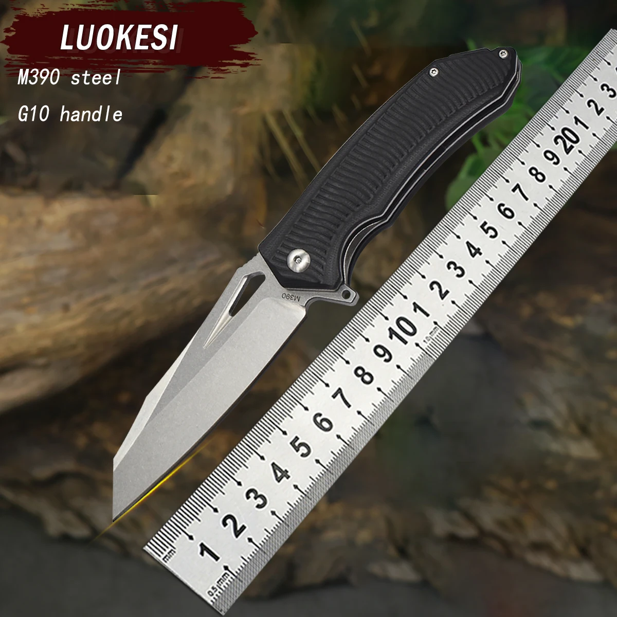 

M390 Steel G10 Handle Ball Bearing Folding Knife Outdoor Survival Hunting Fishing Hiking Fruit Knife Portable EDC