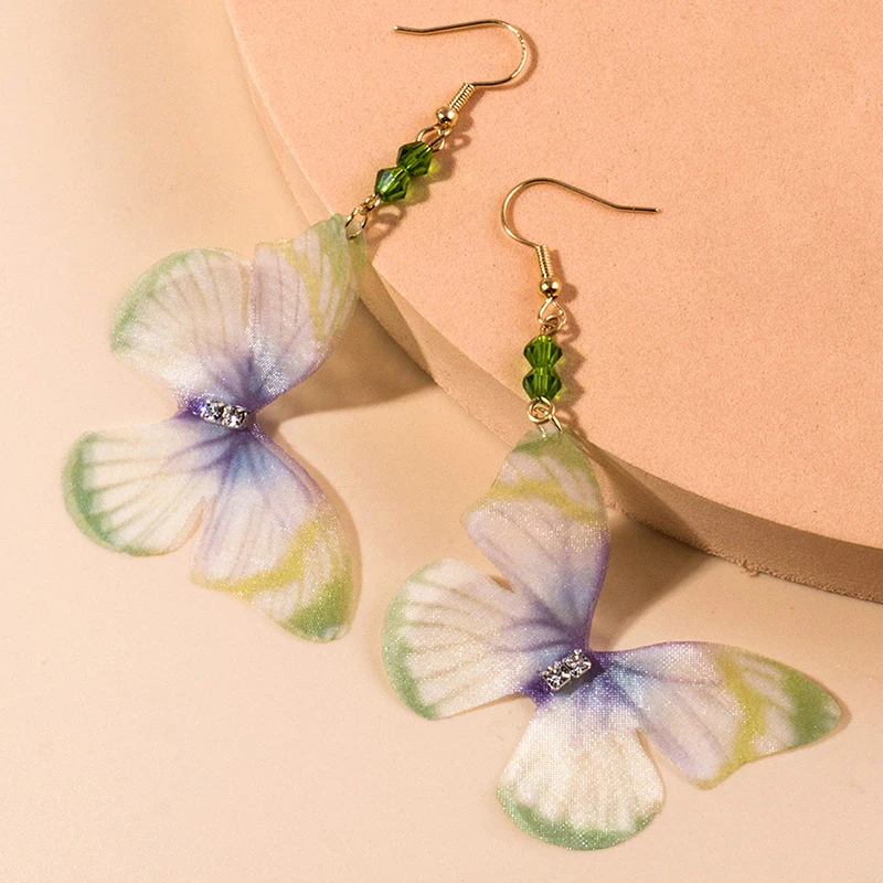 Grüne Farbe Tier Schmetterling Gummibärchen Frosch Ohrringe für Frauen Brincos Getränke Wolke Blume Sommer Hochzeit Schmuck Geschenke – Detail 5