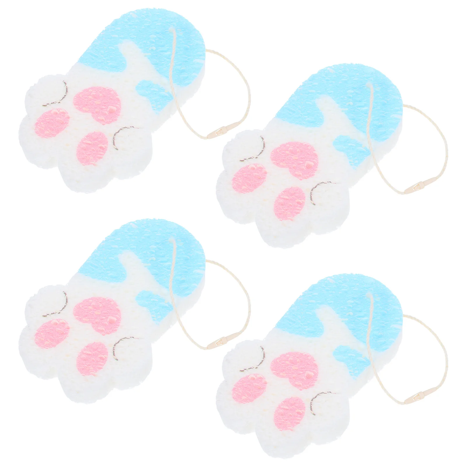 

4 Pcs Sponge Cute Kitchen Sponges Cartoon Dish Washing Multipurpose for Dishes Cleaning Supplies