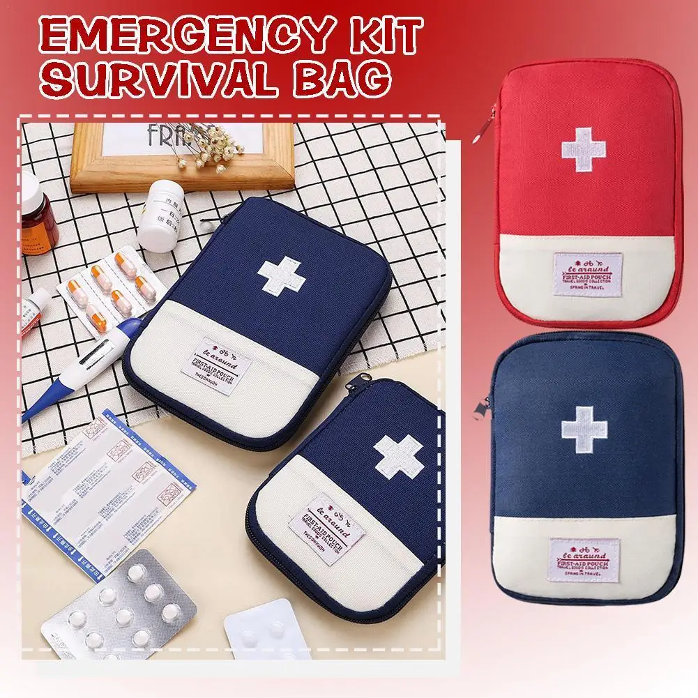 First Aid Emergency Medical Kit Survival Bag Mini Travel Portable Medication Storage Bag Outdoor Camping Survival Bag