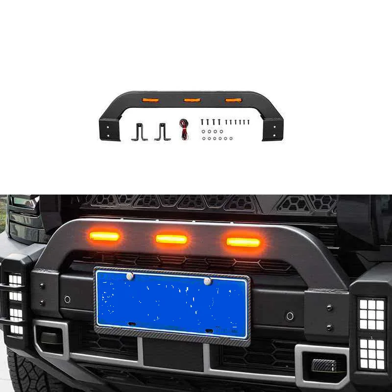 

For Jetours T2/Traveler Nudge Bar with Light Front Guard Front Bumper Cattle Pen Barbed Wire Frame for Jetour Auto Parts