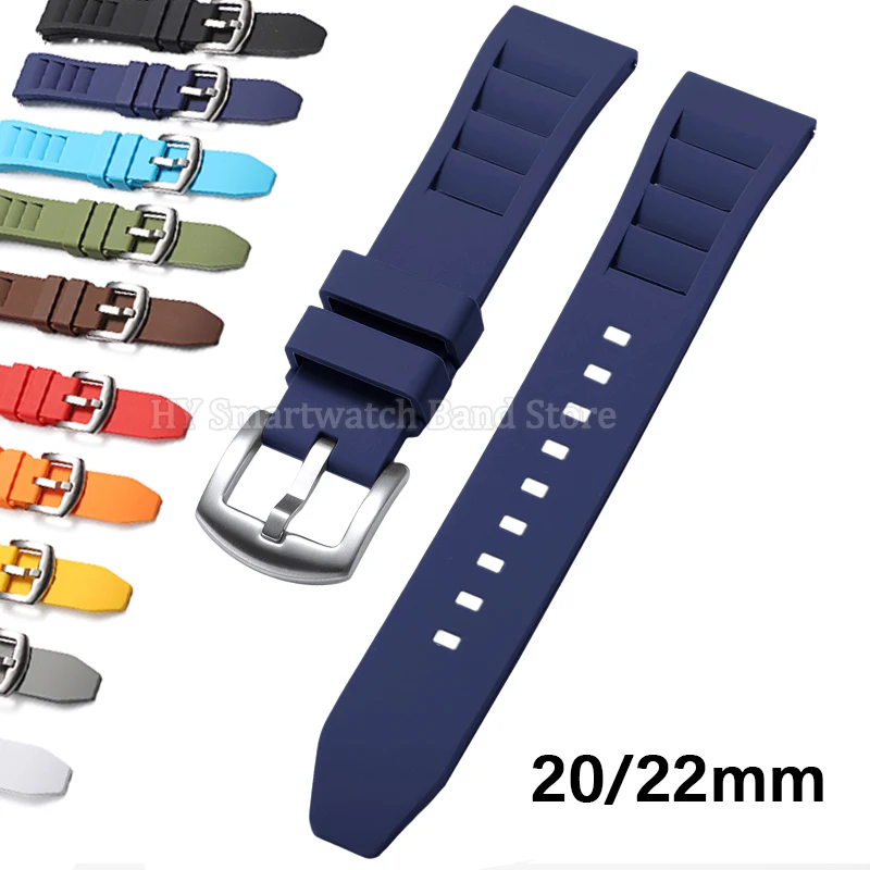 Ремешок для часов 20 мм 22 мм для Richard для Huawei Watch GT2/3/4, силиконовый водонепроницаемый ремешок для часов, мужской и женский спортивный браслет, замена