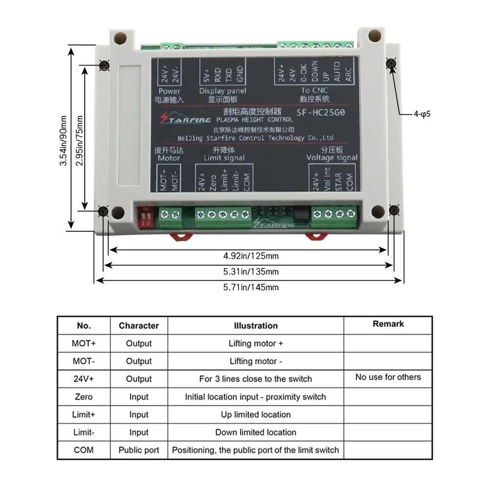 Sales Plasma Cutting Machine Kit THC Lifter JYKB-100 DC24V+Torch Height Controller SF-HC25K For Plasma Z Axis Lifter ﻿CNC Router