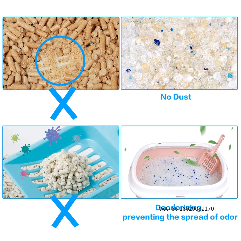Absorbent Dust Free Crystal Silica Gel Cat Litter Manufacturer Wholesale Silicone ultra
