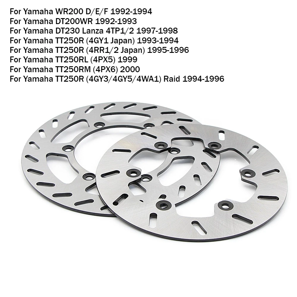 

Ротор переднего и заднего тормозного диска мотоцикла 245 мм/220 мм для Yamaha TT250R TT250RL TT250RM WR200 D/E/F DT200WR DT230 Lanza 4TP1/2