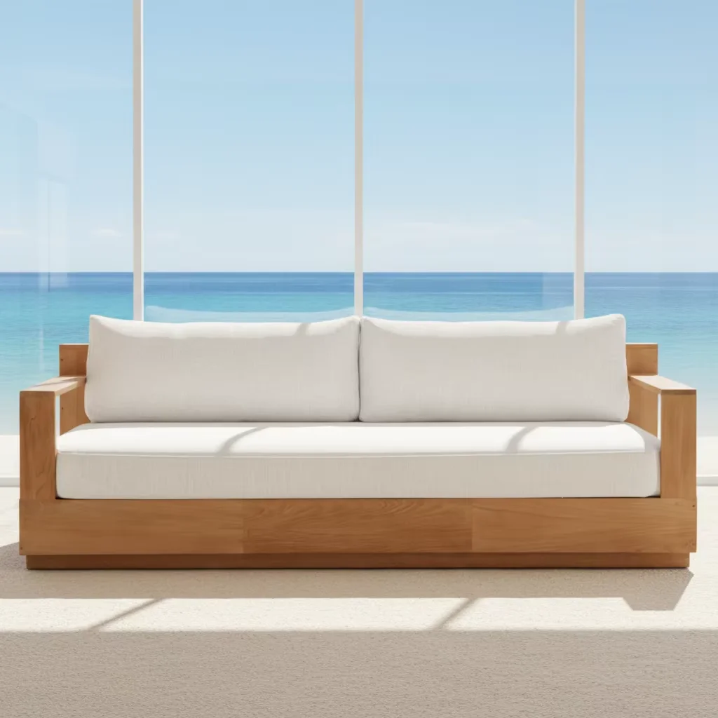 # Solid Teak Wood Outdoor Garden Furniture Loveseat Sofa Teak Two Seater Sofa