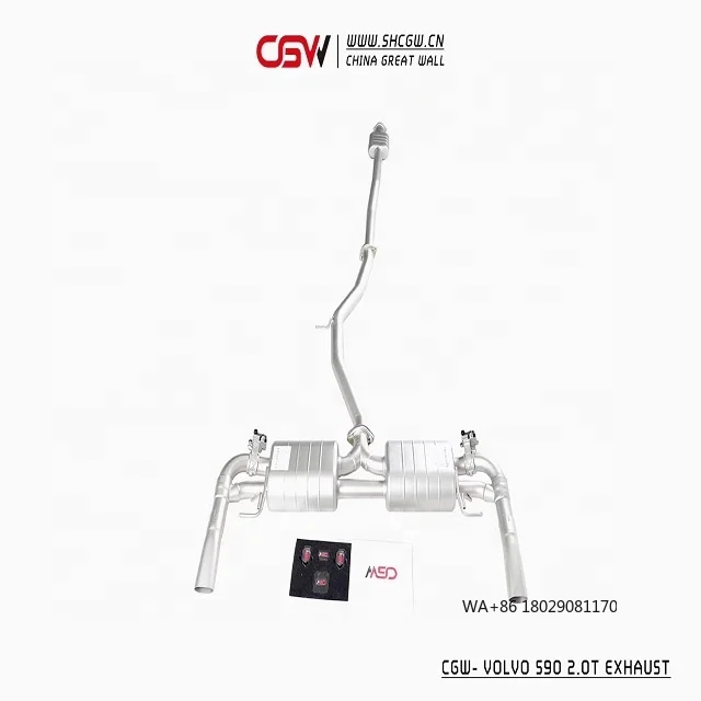 

Racing Stainless Steel Dual Outlet Performance Exhaust Muffler Tips for XC90 T5 2.0T Year 2017 to Present