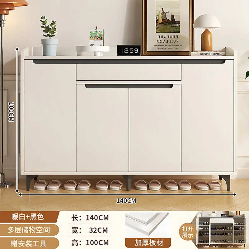 Firm Shoe Cabinet Household Door Storage Cabinet Integrated Against The Wall Locker Entrance Shoe Rack Factory