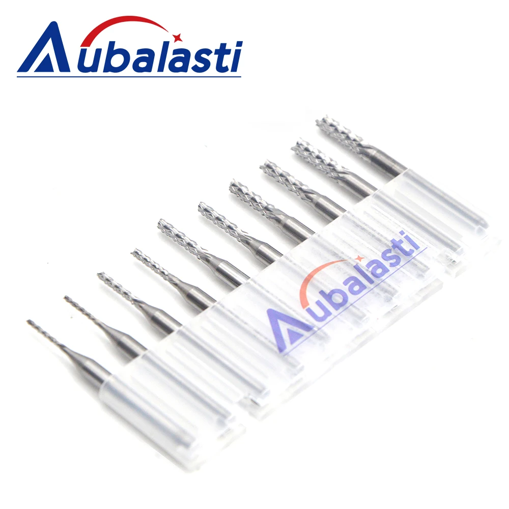 CNC Machine Router Bit Mini PCB Carbide End Mill Tools 3.175 Diameter Cutting Bits CNC Milling Cutters Kit CNC Cutter Milling