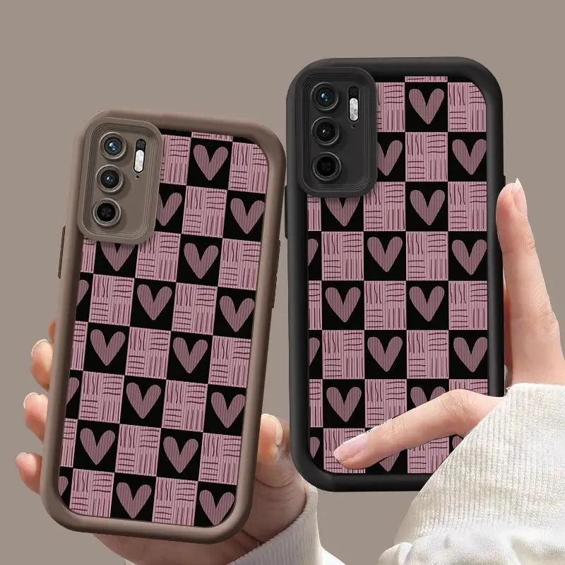 Note10 Cute Love Heart Phone Case For Redmi Note 11 11S 10S 10T 10Pro 9 T 9S 9Pro 9Pro 8 8Pro 7 7Pro 7S Shockproof Soft Cover