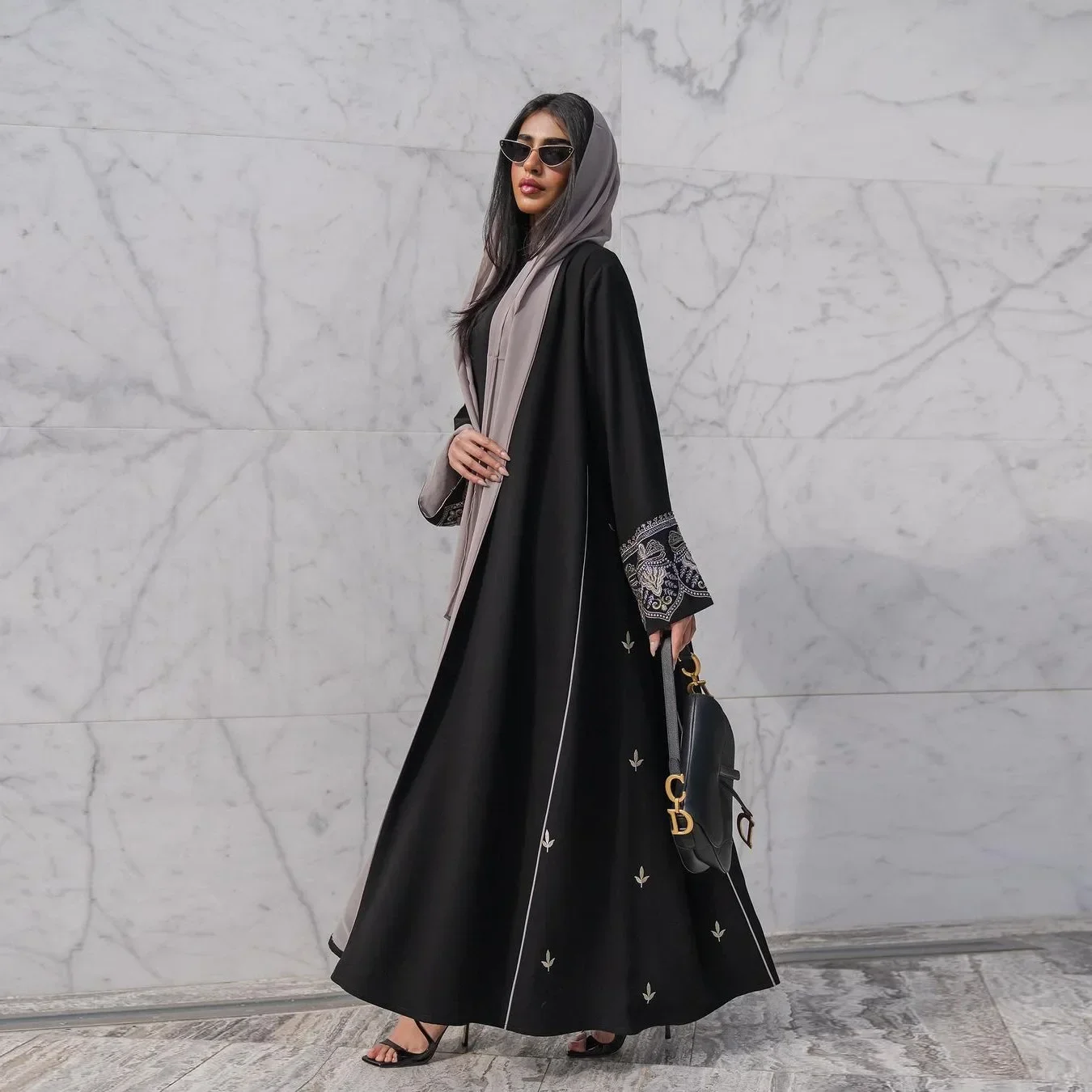 

Muslim Cardigan Abaya Dresses for Women Embroidery Open Abaya Dubai Turkey Kaftan Casual Robe Kimono Femme Caftan Islam Clothing