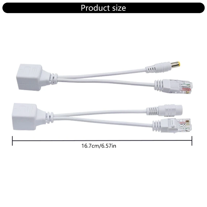 زوج واحد من فاصل مركب الطاقة عبر إيثرنت POE RJ45 للاتصال الهاتفي عبر الإنترنت