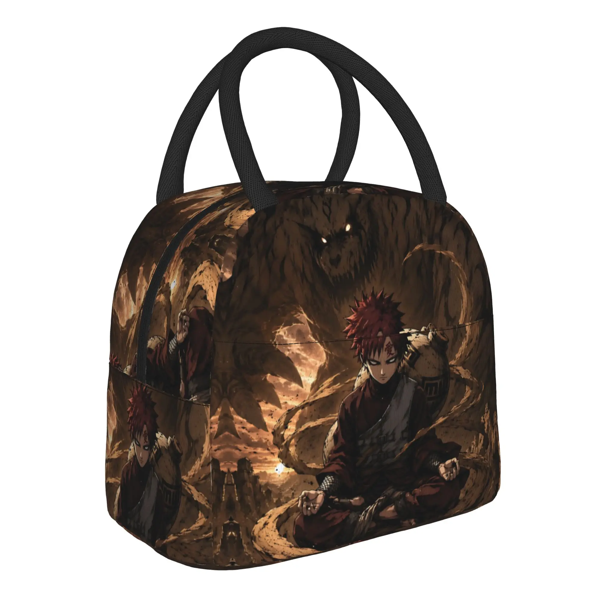 Naruto Anime Theme Insulated Lunch Bag Insulation Bento Pack Rice Bag  bolsa Student Bento Lunch Handbag Insulation
