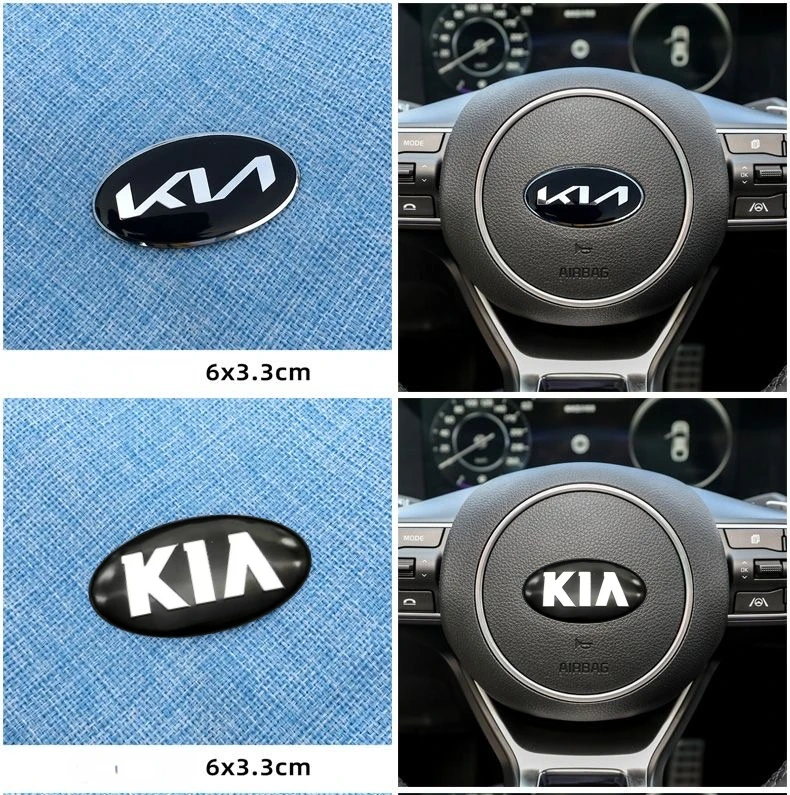 Suitable for k2 k3 k5 kx5 rio soul Sportage steering wheel labeling modified car labeling elliptical car labeling