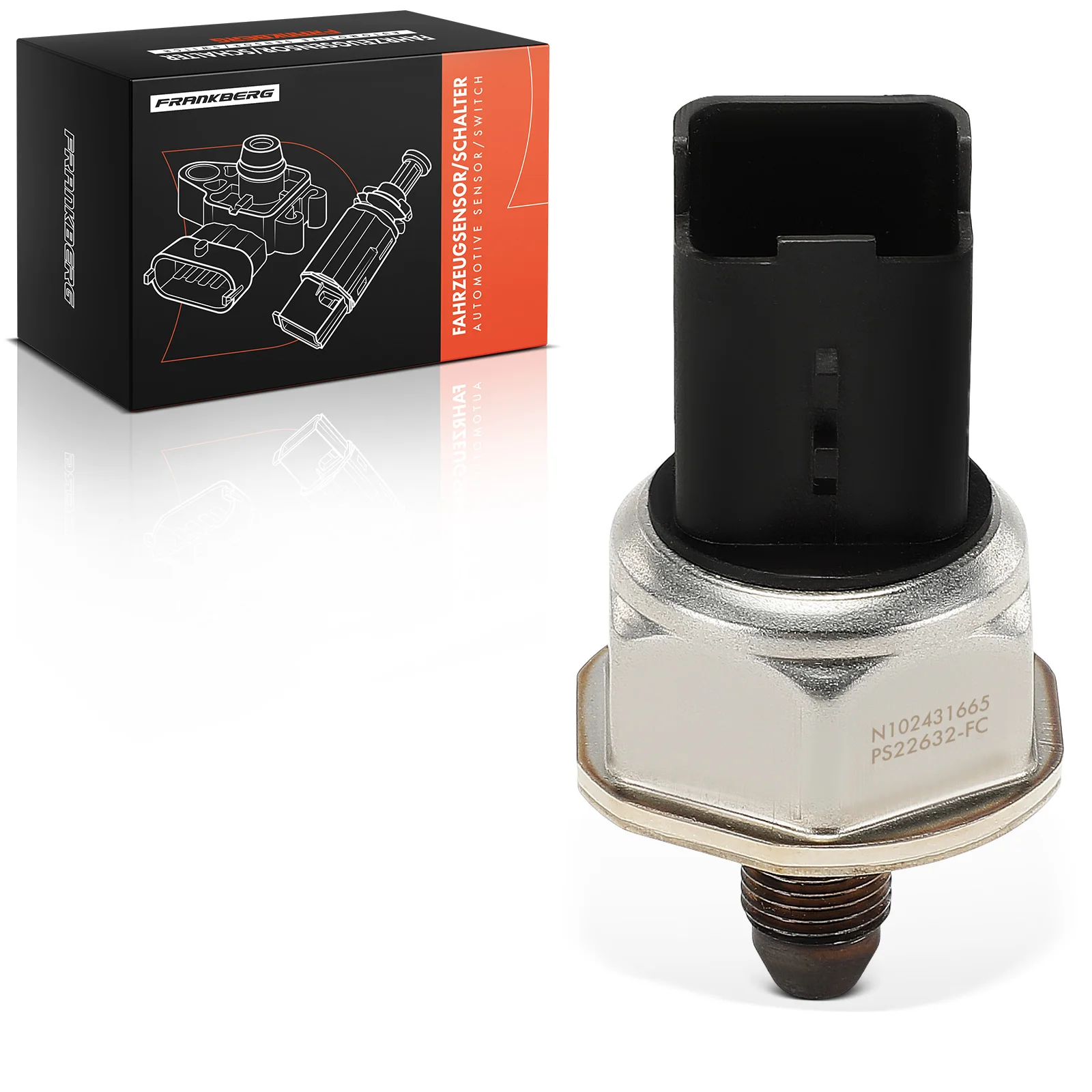 Frankberg 1x Sensor Brandstofdruk voor Renault Clio Megane Nissan Dacia Dokker Duster Nissan 166392693R 8201142075 166393024R