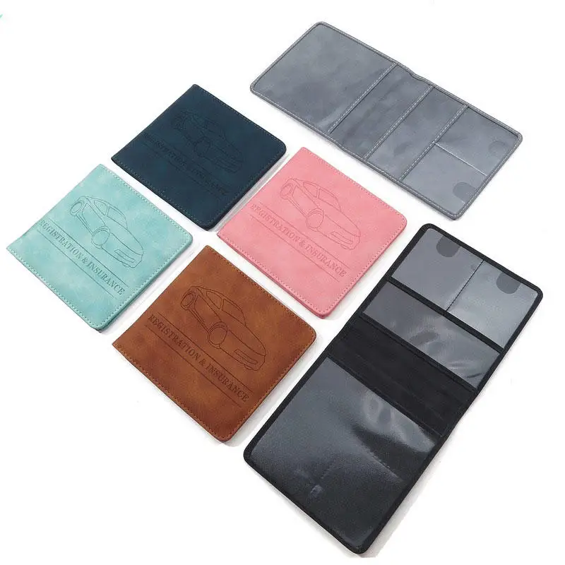 자동차 등록, 운전 면허증 및 보험 카드 소지자(가죽 차량 글러브 박스 포함) 자동차 서류 서류 정리함