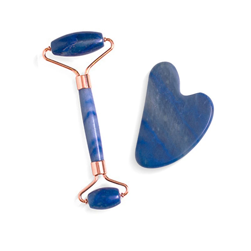 Jade Roller und Gua Sha Set grüne Jade Roller Jade Roller Gua Sha Gesichts Körper massage gerät Roller Jade Stein Massage Set