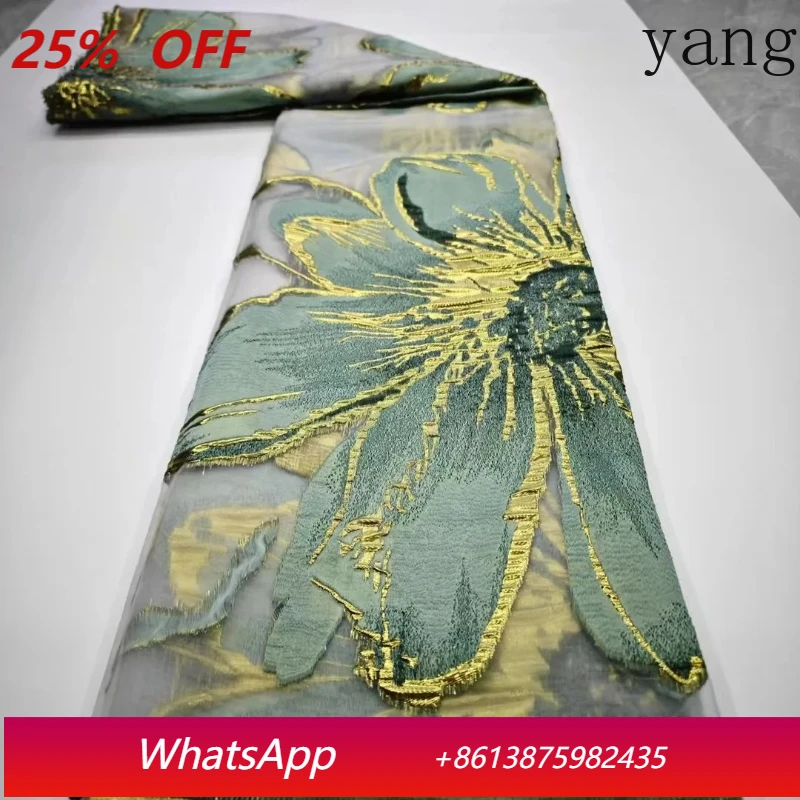 

Ткань из органзы с французским африканским кружевом в стиле брокейд для свадебных и праздничных платьев, для шитья, NMJ5726