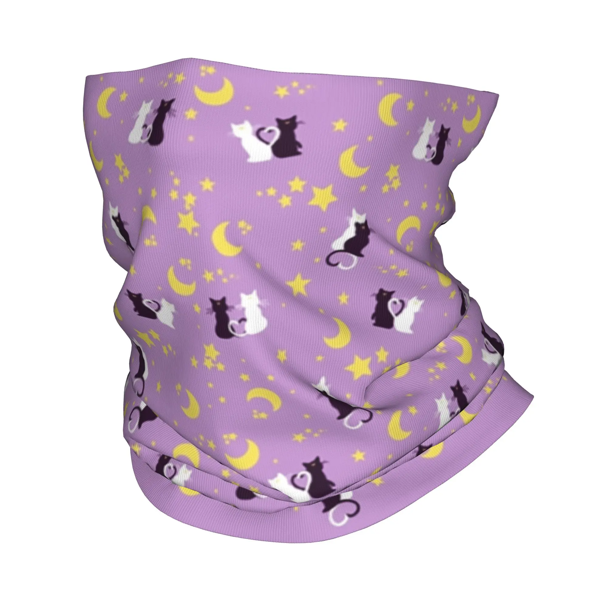 Usagi Tsukino Moon Pattern Bandana Winter Neck Warmer Men Windproof Wrap Face Scarf Hiking Japanese Shojo Sailor Gaiter Headband