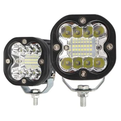 Car Work Light Super Bright LED Headlight Auxiliary Lamp Fog Lamp for Car Motorcycle Scooter cross-country Pickup Driving lights