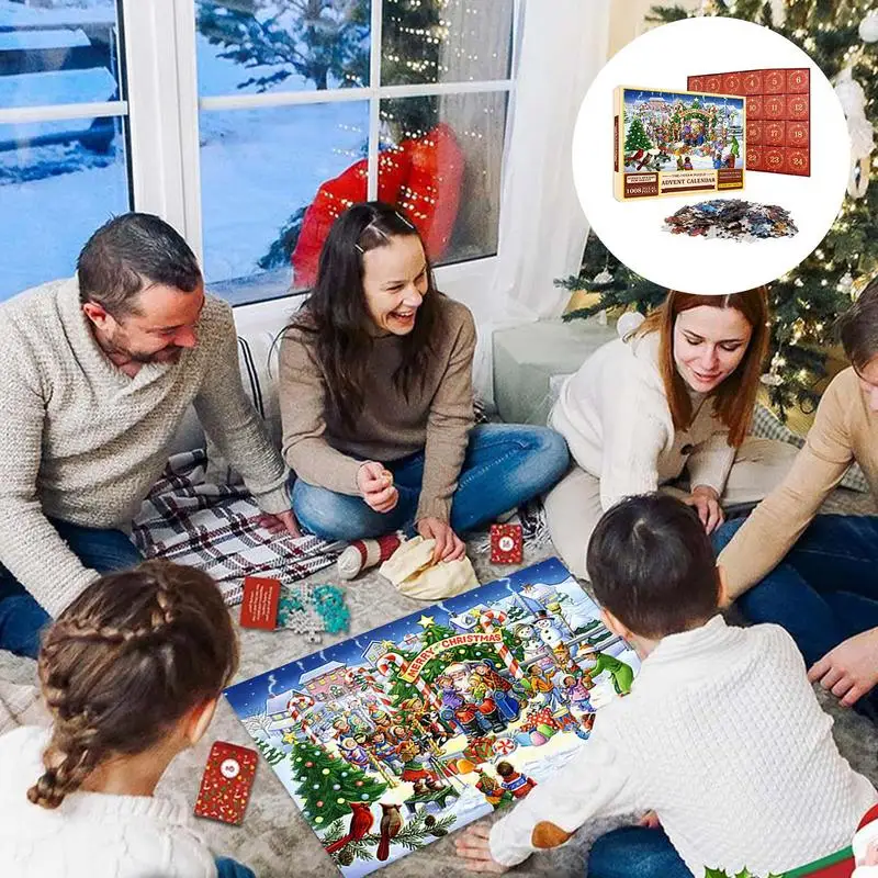 

Christmas Puzzles 1008 Pieces Versatile Kids Advent Calendar Christmas Advent Calendar Puzzle Novel Holiday Puzzles Christmas