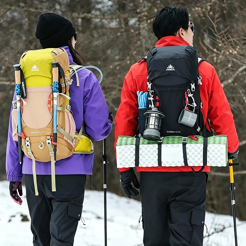 40L Hiking Backpack With Rain Cover Waterproof Mountaineering Bags for Men Women Large Capacity Camping Travel Bag Rucksack