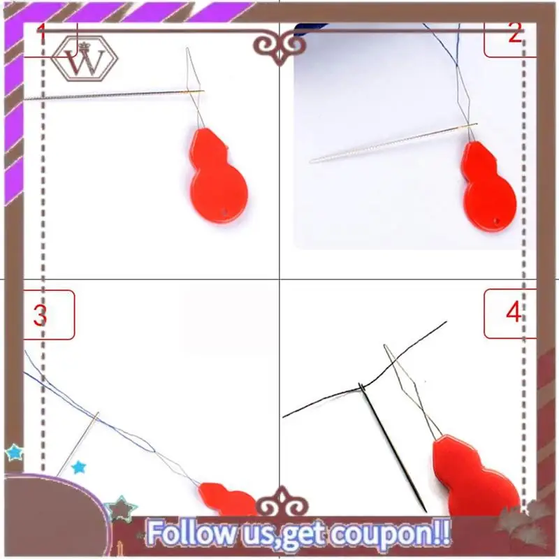 (Новинка) - Набор игл для бисероплетения, 60 шт., 5 размеров, 20 игл с большим ушком и 40 длинными прямыми и бутылкой для легкого натяжения