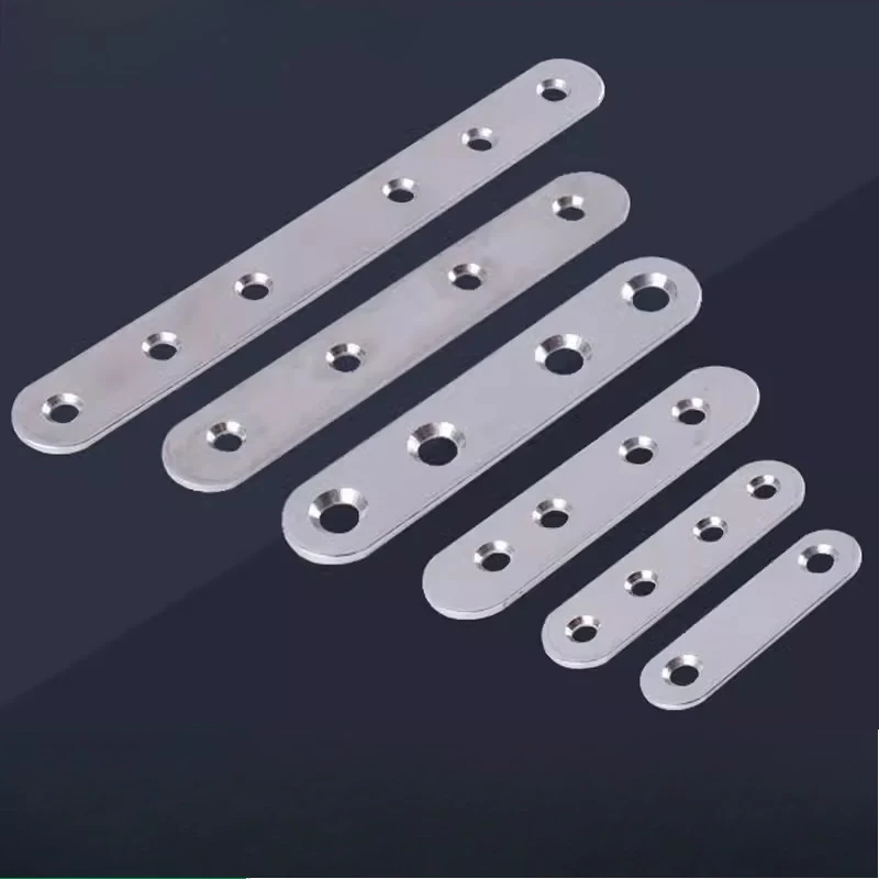 Stainless Steel One Hole Double Hole Angle Bracket Anti Shaking Furniture Support Hardware Metal Bookcase Fixing Accessory