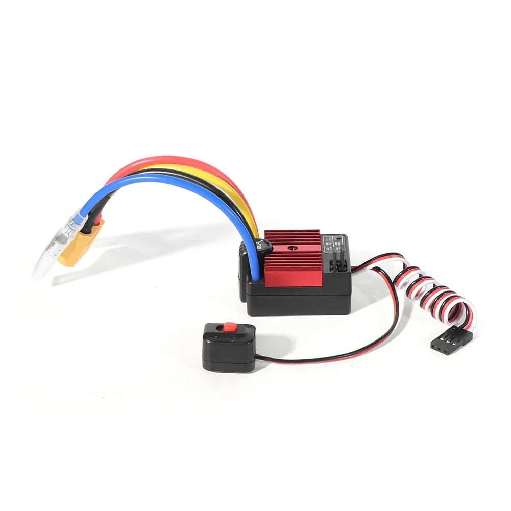 60A Waterproof Brushed For Esc Electronic Controller With For Xt60 Connector For 1/10 Scale RC Car Truck Off-Road Vehicle